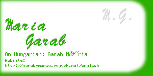 maria garab business card